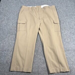 Red Kap Men's Cargo Pants Size 50 Tan Beige Flat Front Hemmed Outdoor Casual